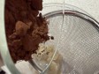 tortino banana, cacao e gocce in friggitrice