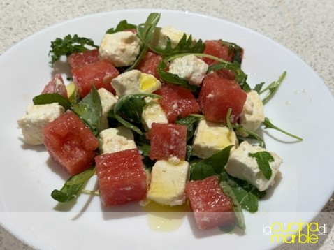 insalata feta, cocomero e rucola insalata feta, cocomero e rucola