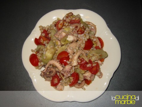 farro polpo carciofi pachino farro polpo carciofi pachino