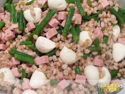 farro mozzarella cotto fagiolini farro mozzarella cotto fagiolini