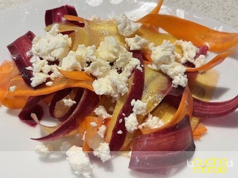 carpaccio di carote con la feta carpaccio di carote con la feta