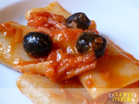 paccheri speck e olive paccheri speck e olive