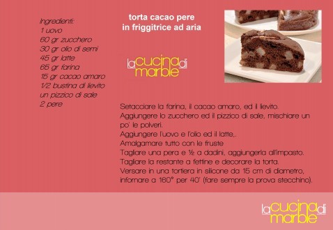 torta cacao e pere in friggitrice torta cacao e pere in friggitrice